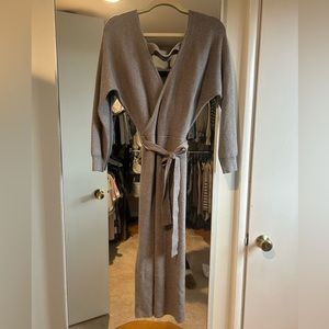 Wrap sweater dress